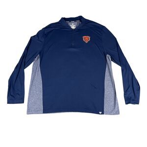Chicago Bears Pullover Men's Extra Extra Large Blue Long Sleeve Jacket Fanatics